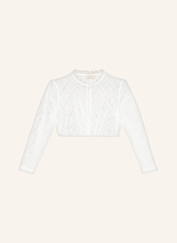 KRÜGER Dirndlbluse KENDALL aus Spitze mit 3/4-Arm ECRU