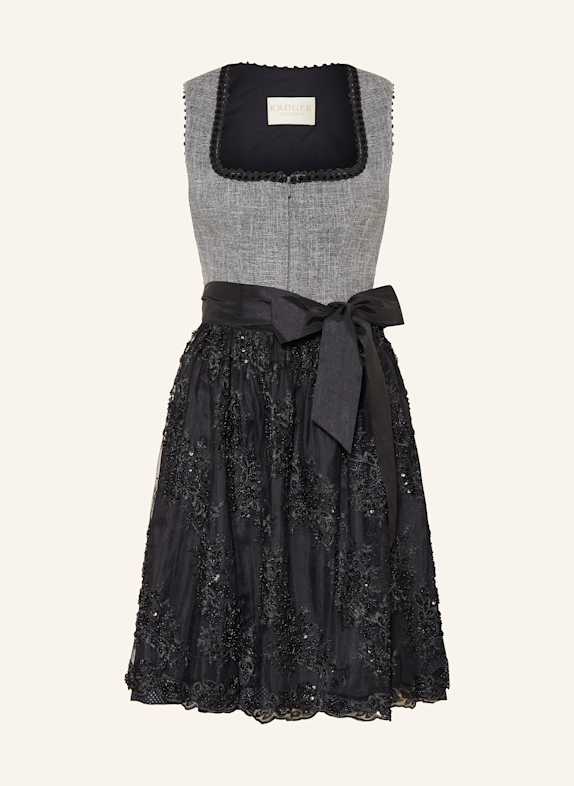 KRÜGER Dirndl SCHWARZ/ GRAU/ SILBER