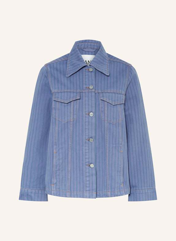 GANNI Jeansjacke HELLLILA/ PETROL