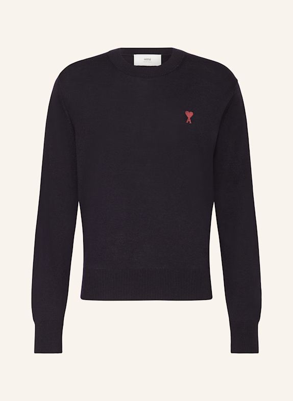 AMI PARIS Pullover aus Merinowolle DUNKELBLAU