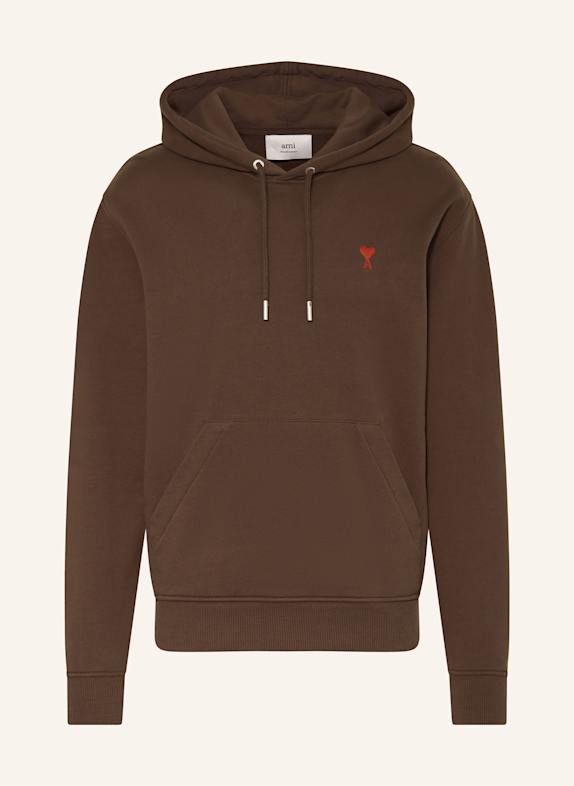 AMI PARIS Hoodie DARK BROWN