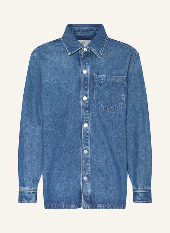 AMI PARIS Denim overshirt 480 used blue