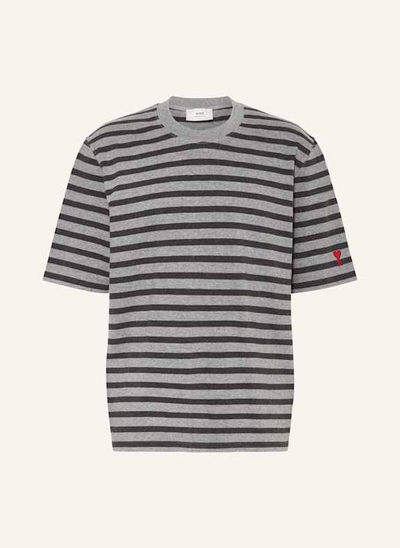 AMI PARIS T-shirt LIGHT GRAY/ DARK GRAY