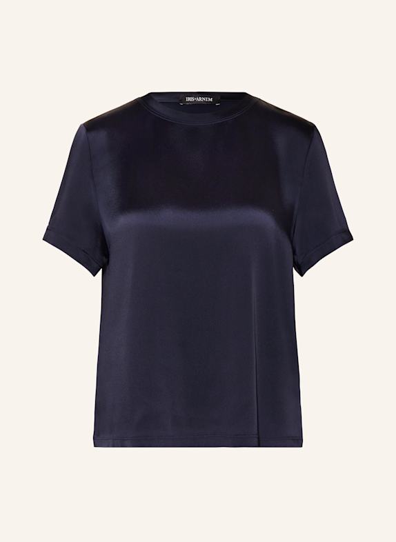 IRIS von ARNIM Blusenshirt AVALON aus Satin DUNKELBLAU