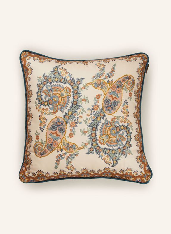 ETRO Home Dekokissen aus Satin CREME/ BLAU/ HELLORANGE