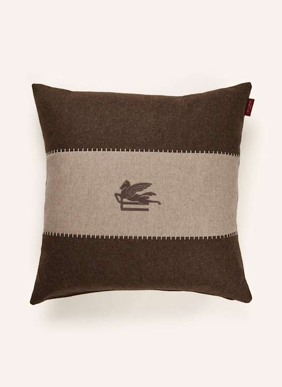 ETRO Home Dekokissen aus Leinen DUNKELBRAUN/ BEIGE