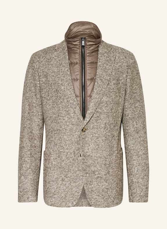 BOSS Sakko HANRY Slim Fit mit herausnehmbarer Blende BRAUN/ HELLBRAUN/ HELLGRAU