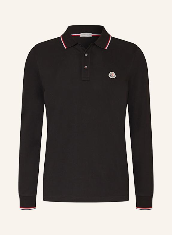 MONCLER Piqué polo shirt BLACK