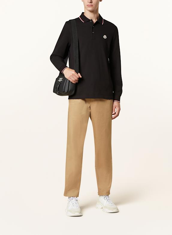 MONCLER Tricou polo cu pichet NEGRU