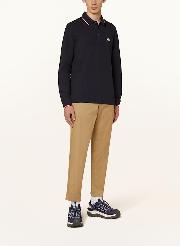 MONCLER Piqué poloshirt DONKERBLAUW