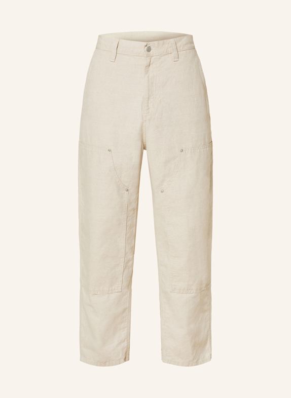 carhartt WIP Hose WALTER Regular Fit mit Leinen BEIGE