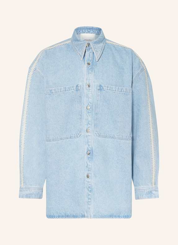 Nanushka Overjacket z jeansu BEAUX JASNONIEBIESKI