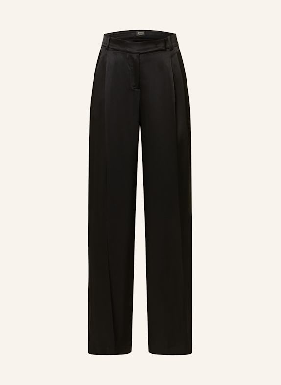 PINKO LAON satin Marlene trousers BLACK