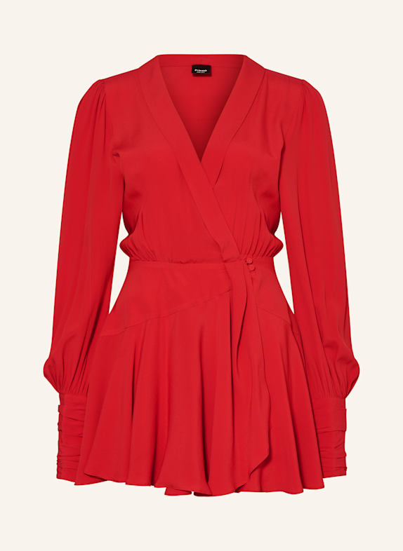 PINKO Wrap dress MELUN with silk RED