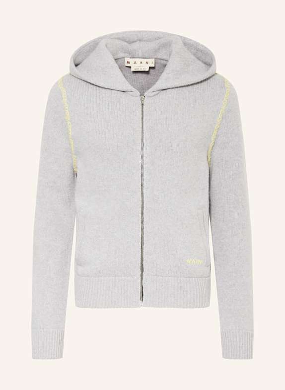 MARNI Cardigan with cashmere LIGHT GRAY