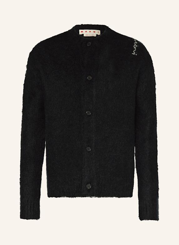 MARNI Cardigan with mohair BLACK