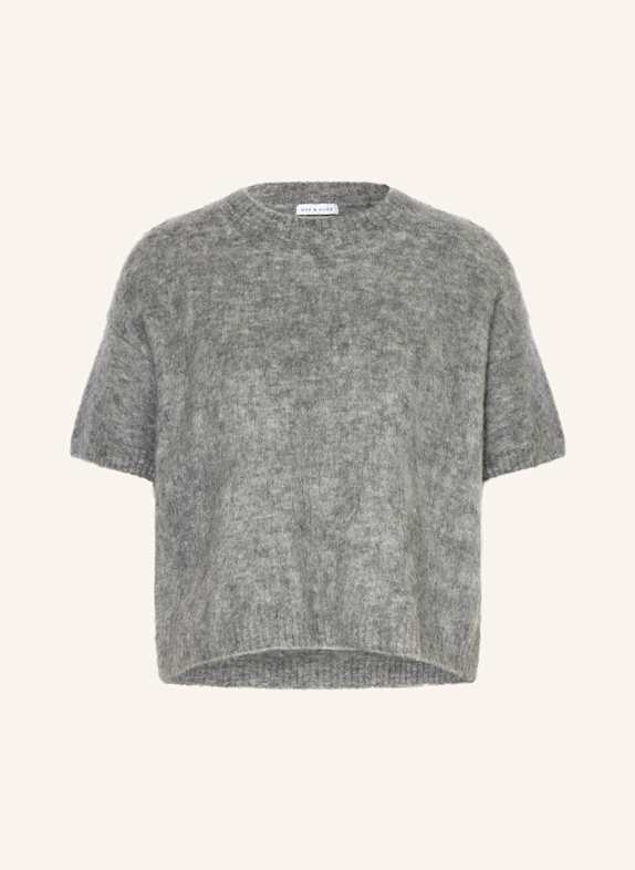 MRS & HUGS Strickshirt mit Mohair GRAU