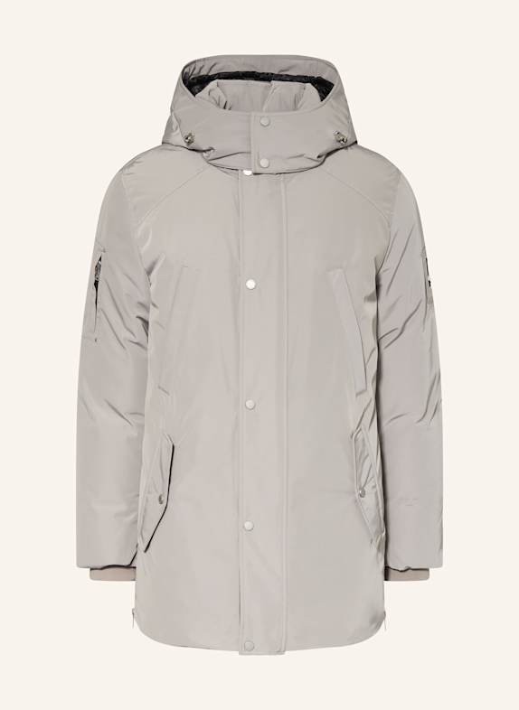 MOOSE KNUCKLES Daunenparka GRANITE mit abnehmbarer Kapuze HELLGRAU