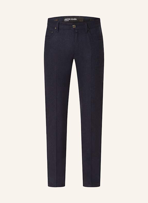 JACOB COHEN Flanellhose Slim Fit DUNKELBLAU
