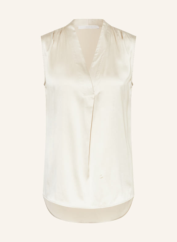 HERZEN'S ANGELEGENHEIT Blouse top made of silk BEIGE