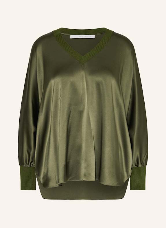 HERZEN'S ANGELEGENHEIT Shirt blouse in silk OLIVE