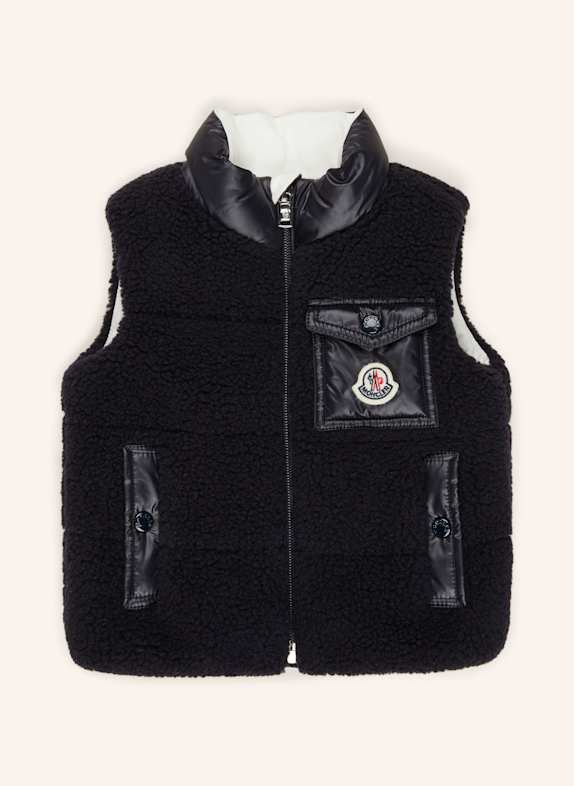 MONCLER enfant Daunenweste ODAL mit Teddyfell DUNKELBLAU