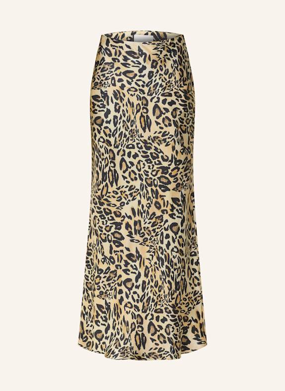 Nanushka Silk skirt SABEEN LIGHT BROWN/ BLACK/ BROWN
