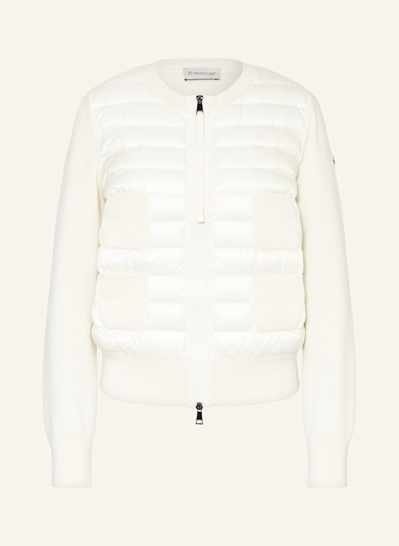 MONCLER Daunenjacke im Materialmix ECRU