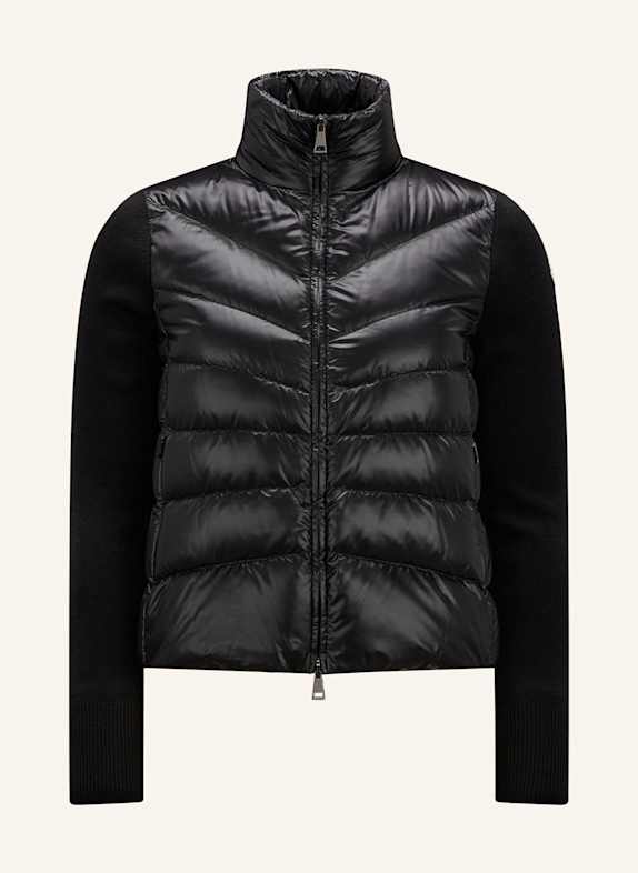 MONCLER Down jacket in mixed materials BLACK