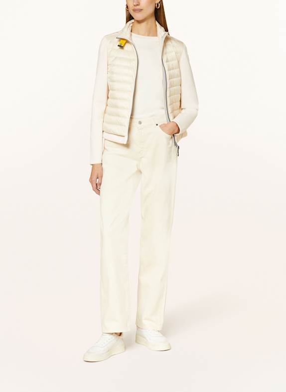 PARAJUMPERS ZENA down jacket in mixed materials ECRU