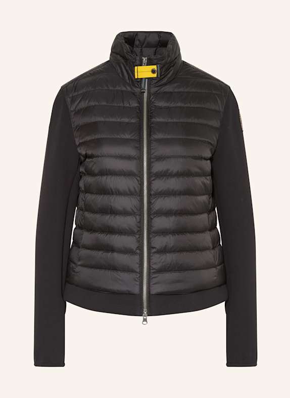 PARAJUMPERS ZENA down jacket in mixed materials BLACK