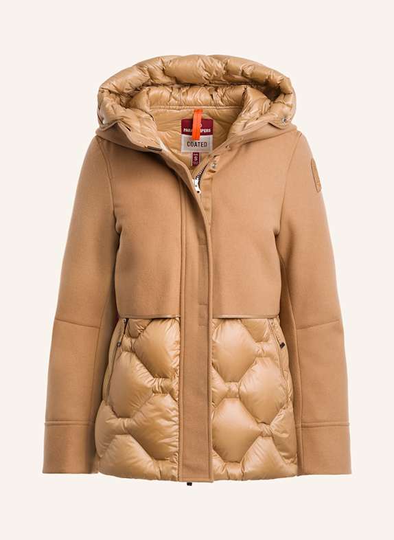 PARAJUMPERS Daunenjacke NADINE im Materialmix CAMEL