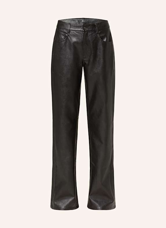 7 for all mankind Pants in leather look BLACK