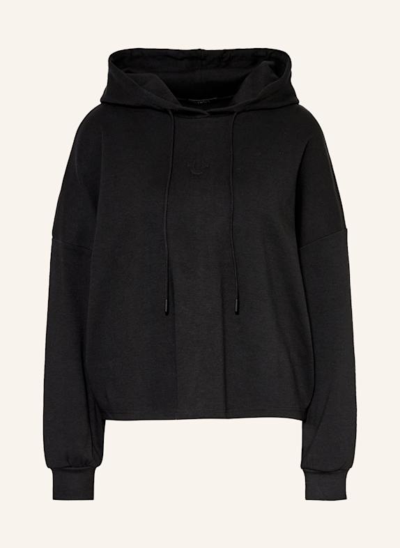 TRUE RELIGION Cropped-Hoodie SCHWARZ