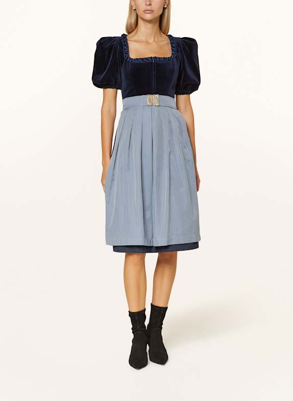 AlpenHERZ Dirndl MONA DUNKELBLAU/ HELLBLAU