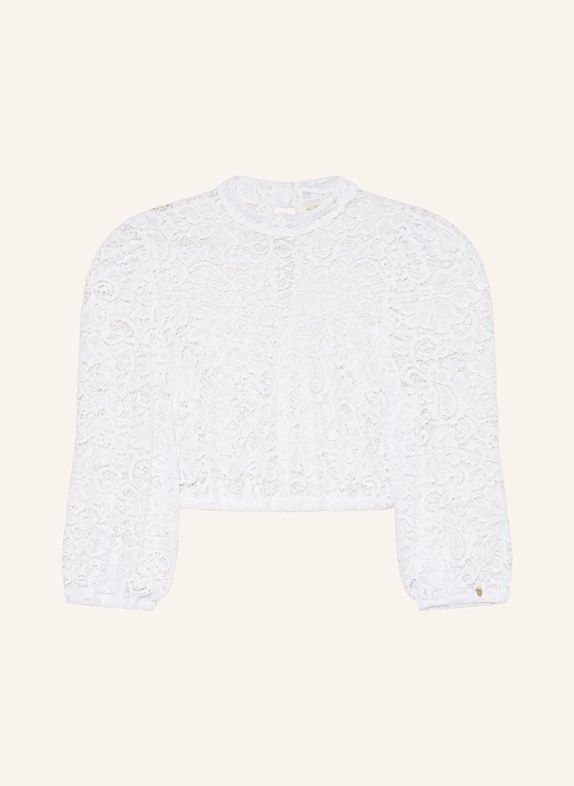 AlpenHERZ Dirndlbluse ZOE aus Spitze WEISS