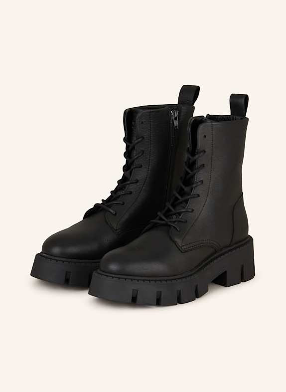COPENHAGEN Schnürboots SCHWARZ