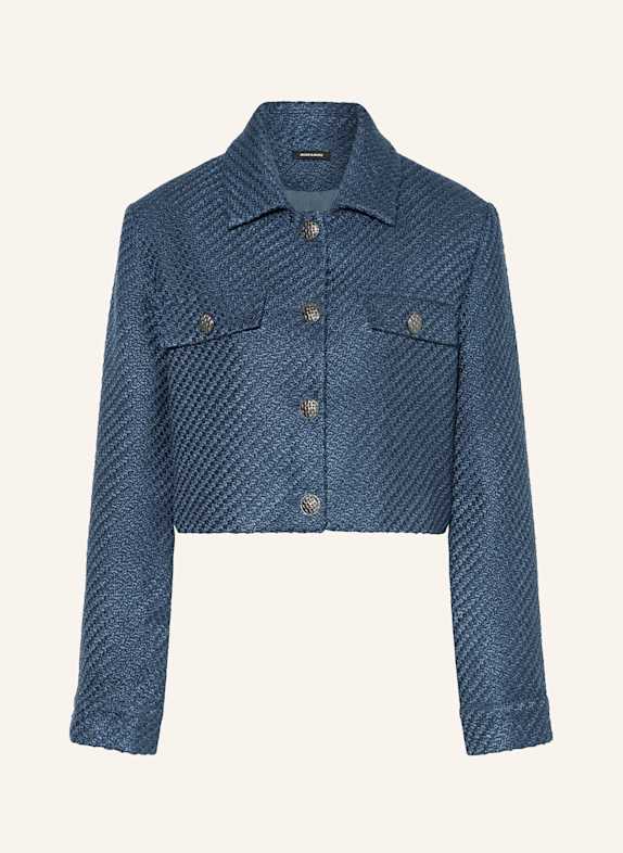 MORE & MORE Kastenjacke aus Tweed BLAU