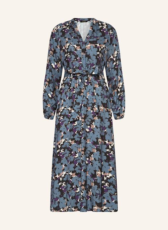 MORE & MORE Dress BLUE GRAY/ PURPLE/ BLACK