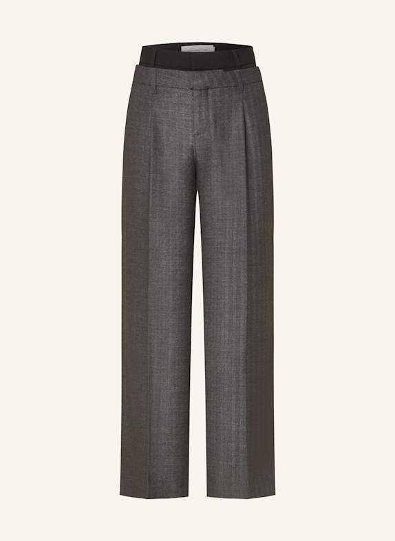 COPENHAGEN MUSE Wide leg fit Trousers CMTAILOR BLACK/ DARK GRAY