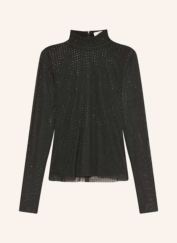 COPENHAGEN MUSE Longsleeve CMSTORNO mit Schmucksteinen SCHWARZ