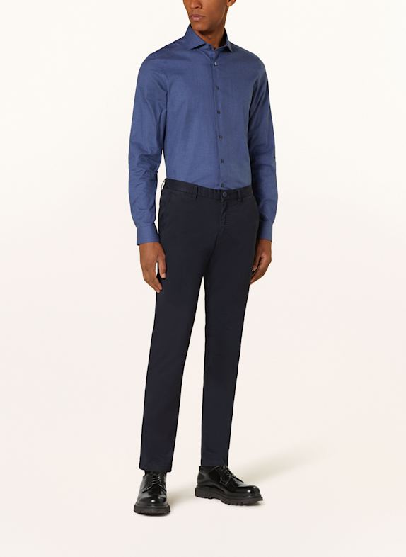PAUL Slim fit skjorte MØRKEBLÅ