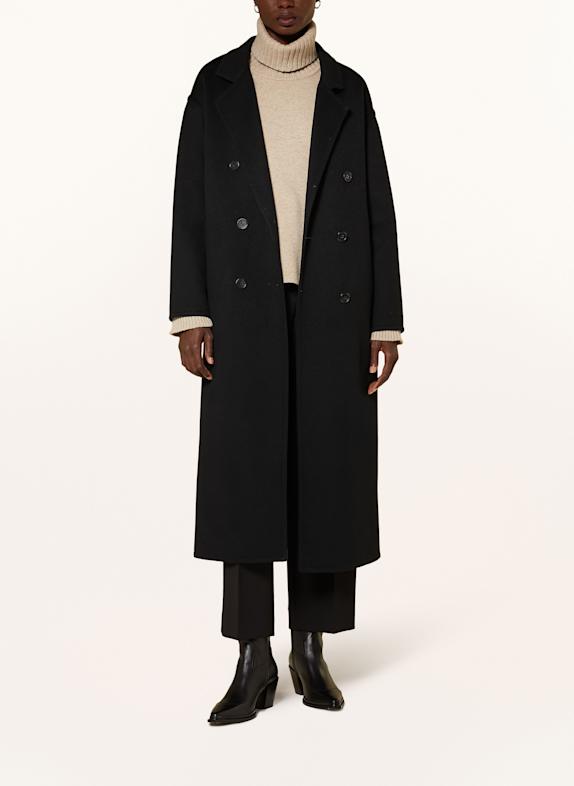 ARMA Płaszcz wełniany CZARNY