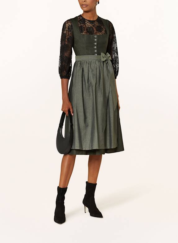 LIMBERRY Dirndl FELICITY DONKERGROEN / GROEN / PAARS