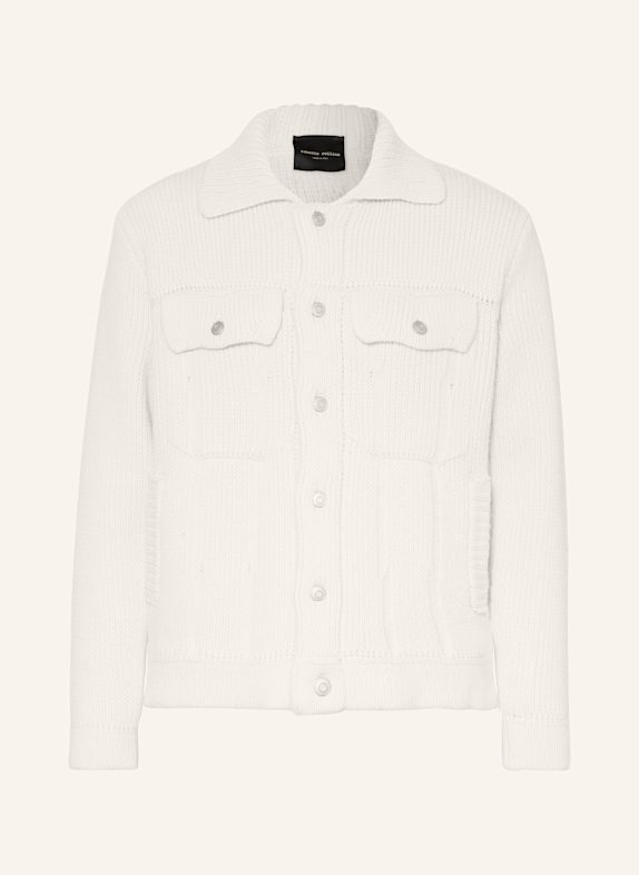 roberto collina Strickjacke aus Merinowolle ECRU
