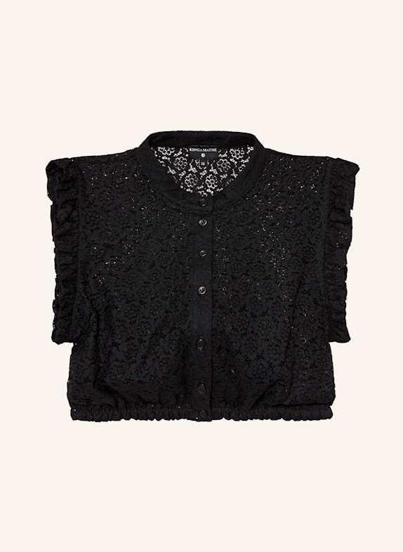 KINGA MATHE Dirndlbluse EMMA aus Spitze SCHWARZ