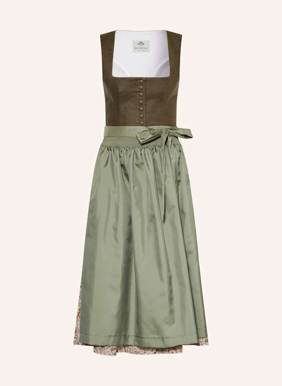 BERWIN & WOLFF Dirndl KHAKI/ GRÜN/ ROT