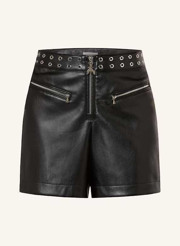 PATRIZIA PEPE Shorts in leather look BLACK