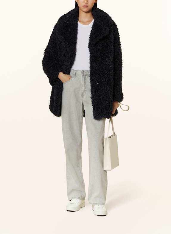 rich&royal Teddyfell-Jacke DUNKELBLAU