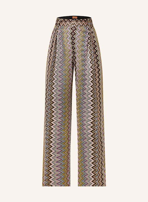 MISSONI Strickhose DUNKELBRAUN/ GELB/ ROSA